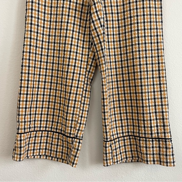 Maeve High-Rise Seersucker Wide Leg Plaid Trousers Size 12 by Anthropologie - Picture 7 of 11